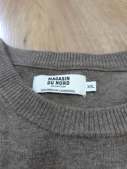 swetr męski xl wełna beżowy