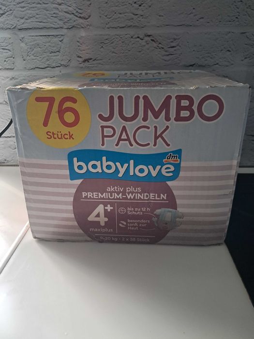 Pieluszki BabyLove 4+ (maxiplus) 9-20kg 76szt w kartonie