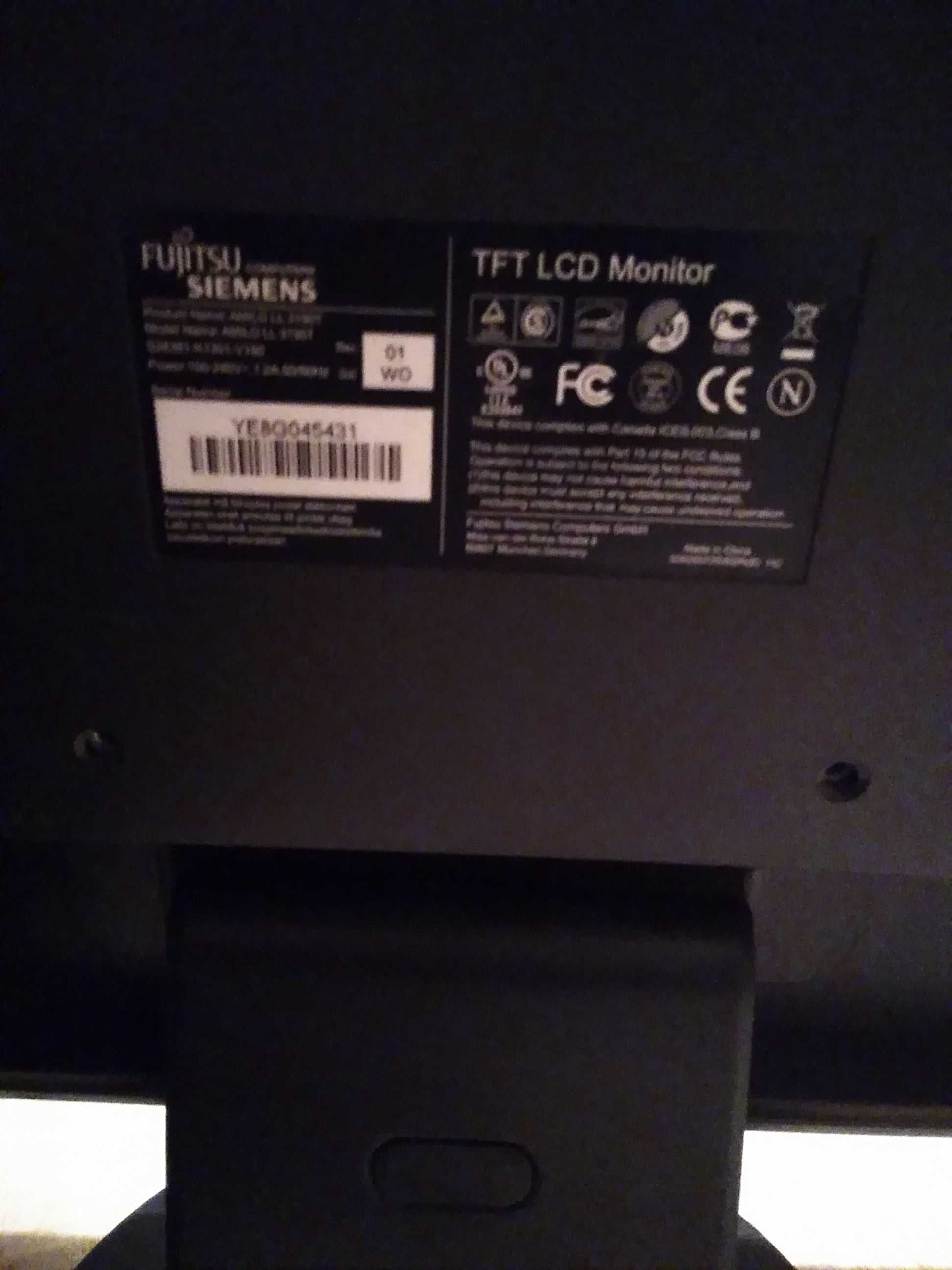 Monitor do komputera z zasilaczem