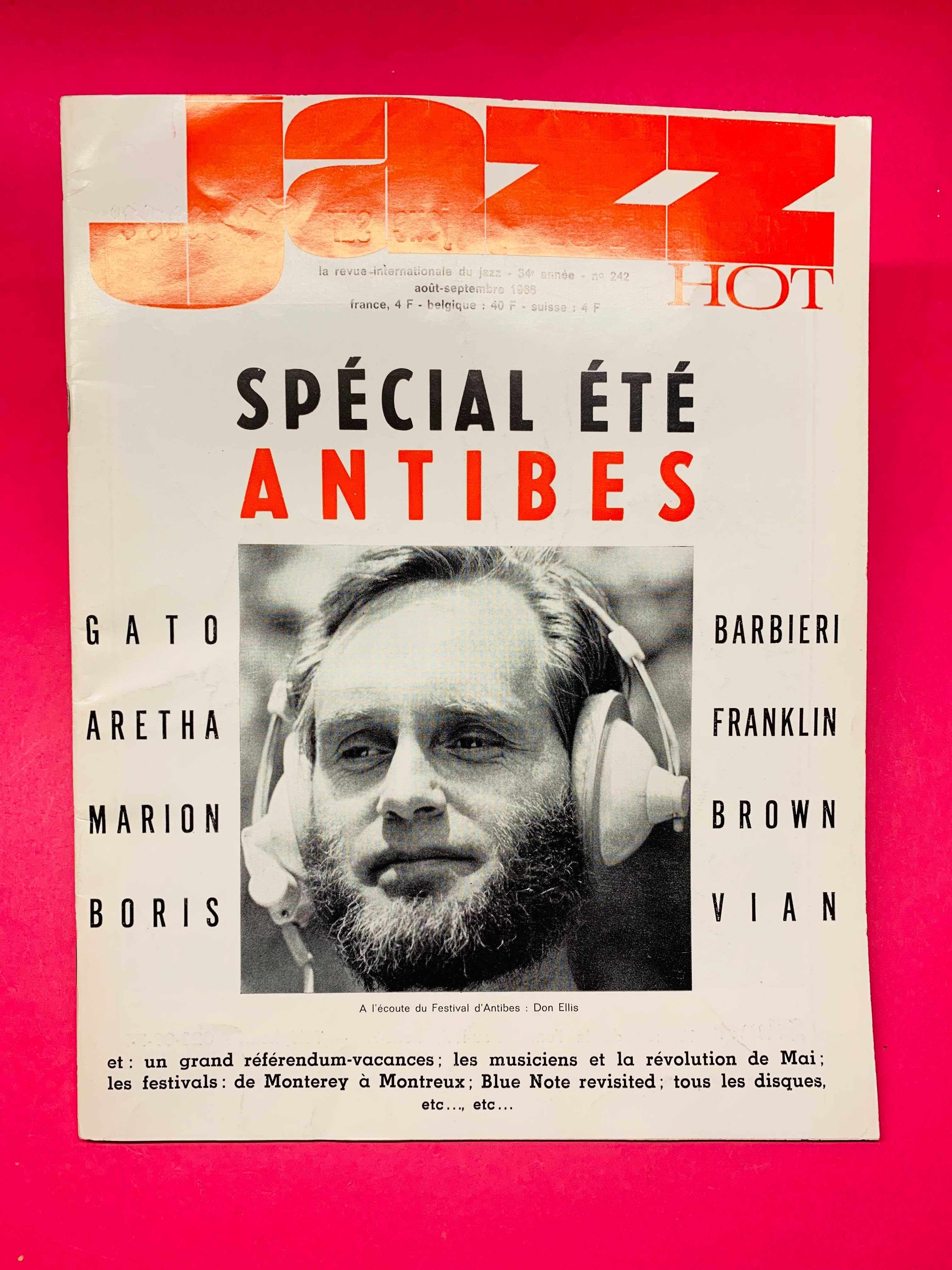 Jazz Hot Nº 242 Spécial Été Antibes, Agosto/Setembro 1968