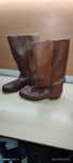 Botas de couro de cano médio