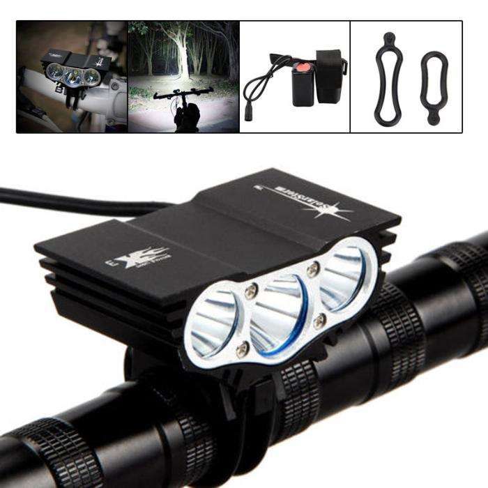 Luz led (Farol)  + bateria + carregador 12000lmBicicleta +