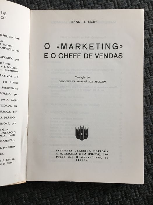 O Marketing e o Chefe de Vendas - Frank Elsby