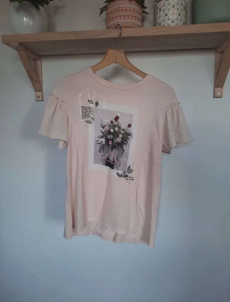 MEGA PAKA 9 t-shirty bluzki topy S M 36 38 Bershka Mohito Stradivarius