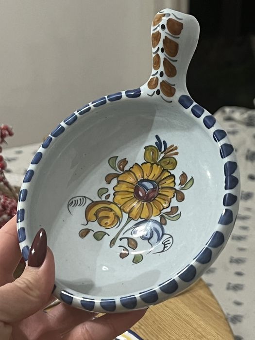 Кераміка, емність для снеків,Франція, вінтаж, ручний розпис