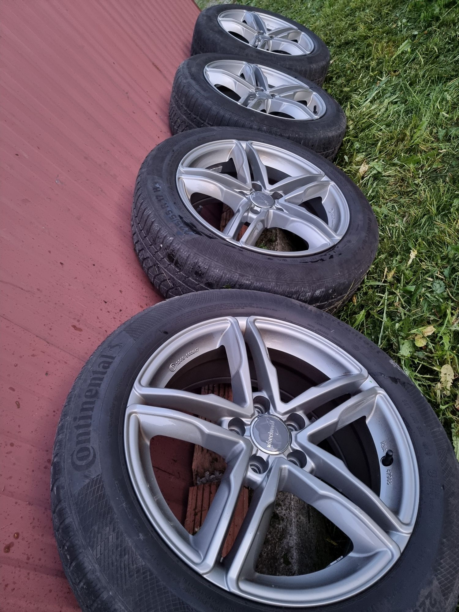 Alufelgi z oponami do Audi 5x112 opony Continental 225/55/17