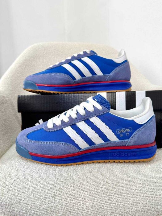 Чоловічі кросівки Adidas SL 72 Blue White Адідас кеди НАЛОЖКА