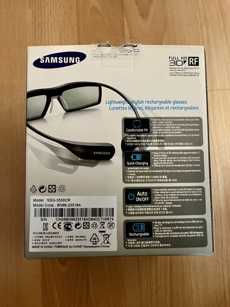 Okulary 3D Samsung do telewizora [2 SZT.] [aktywne] [JAK NOWE]