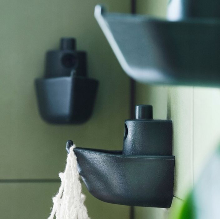 IKEA Knopare haczyk do łazienki, przedpokoju butelkowa zieleń NOWY