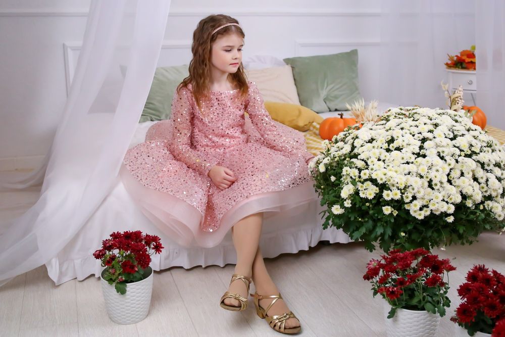 Святкова пудрова сукня 122-128