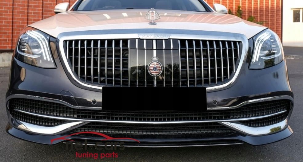 Spoiler dokładka zderzaka przód MERCEDES S W222 Lift 17- M Chrom