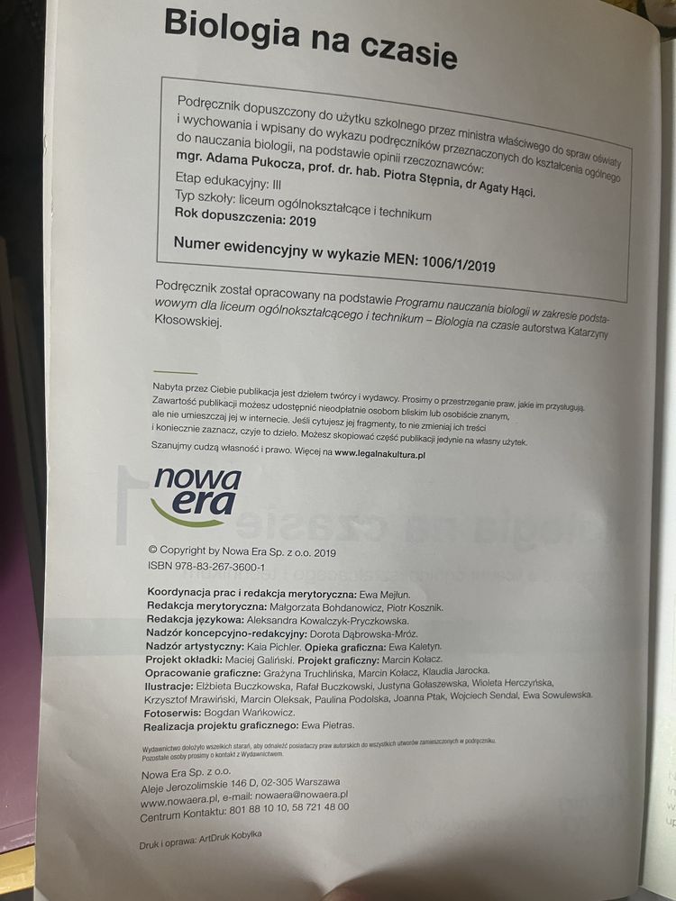 Biologia na czasie 1 zakres podstawowy PWSM