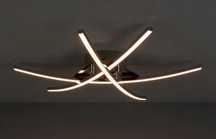 Nowoczesna energoszczedna lampa sufitowa 3 x Led chrom