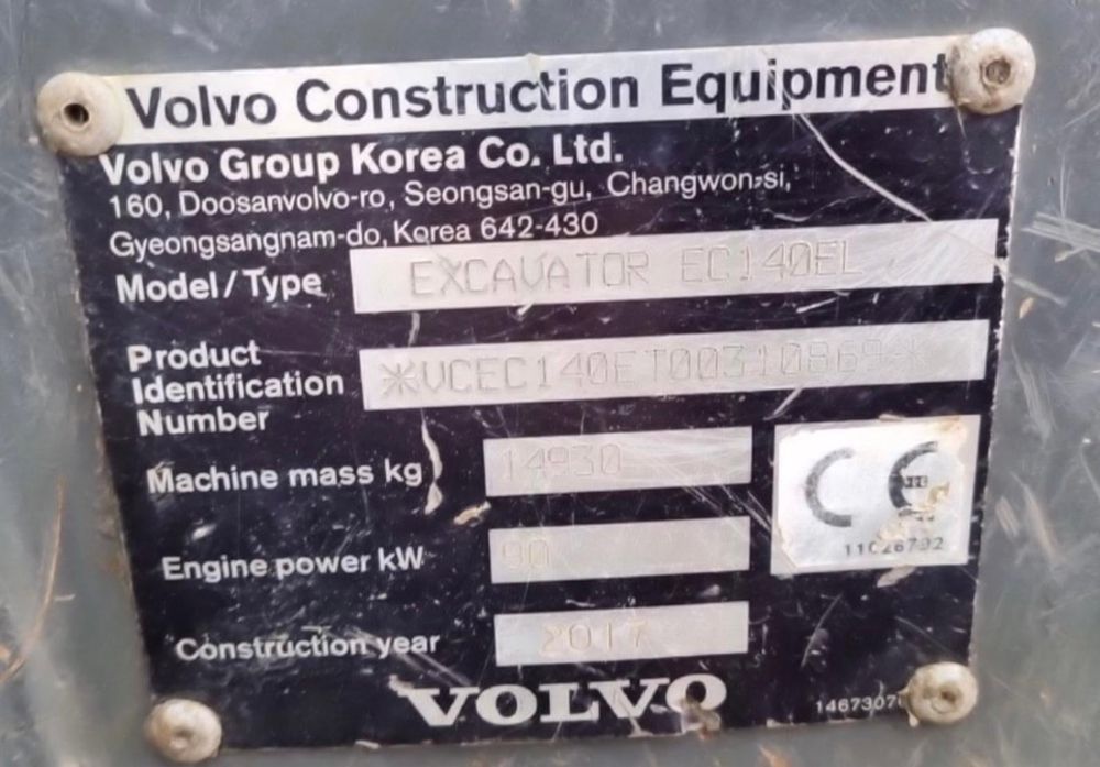 Koparka gąsienicowa Volvo EC 140 EL