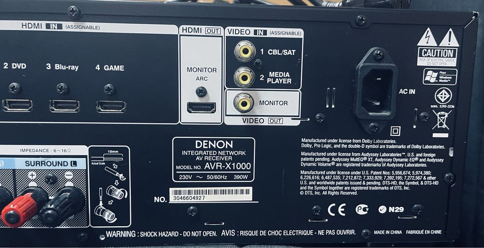 Ampituner Denon Avr-x1000