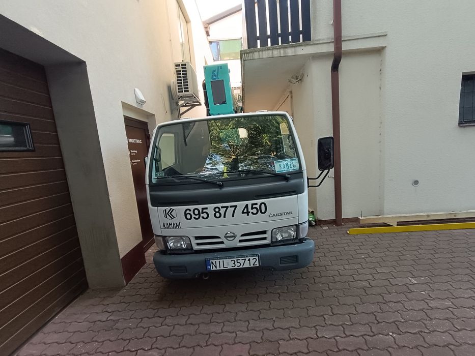 Podnośnik koszowy 23m zwyżka – usługi, wynajem, wycinka drzew, rębak,