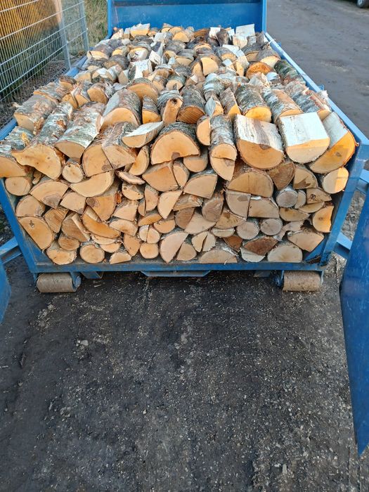 Brzoza dąb 30cm drewno kominkowe opałowe 30cm układane
