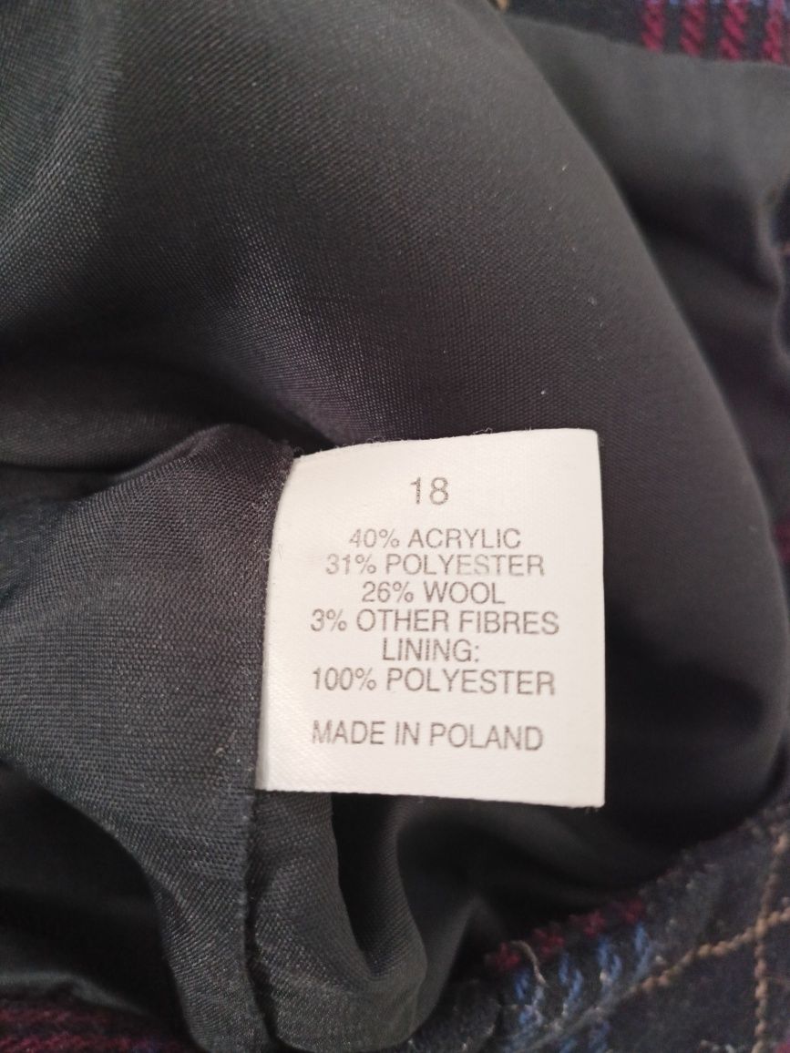 Marynarka żakiet damski w kratę kratkę oversize