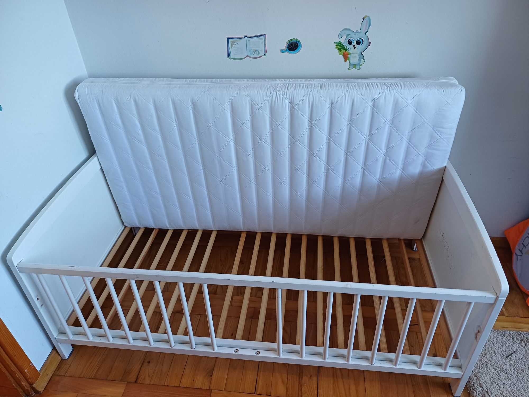 Materac 140x70, gratis łóżeczko (uszkodzone)