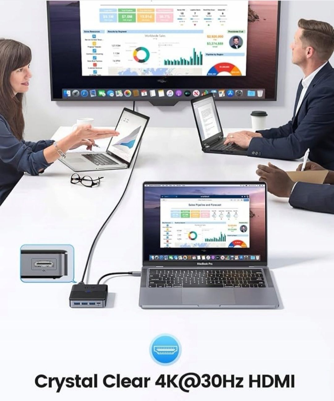 Wielofunkcyjny Hub USB-C 6 w 1 ORICO z 4K HDMI i PD 100W