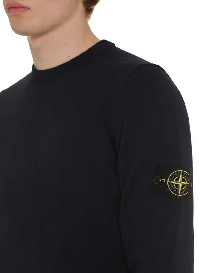 Светр Stone Island 8015540 Cotton Crew-Neck Sweater Blue