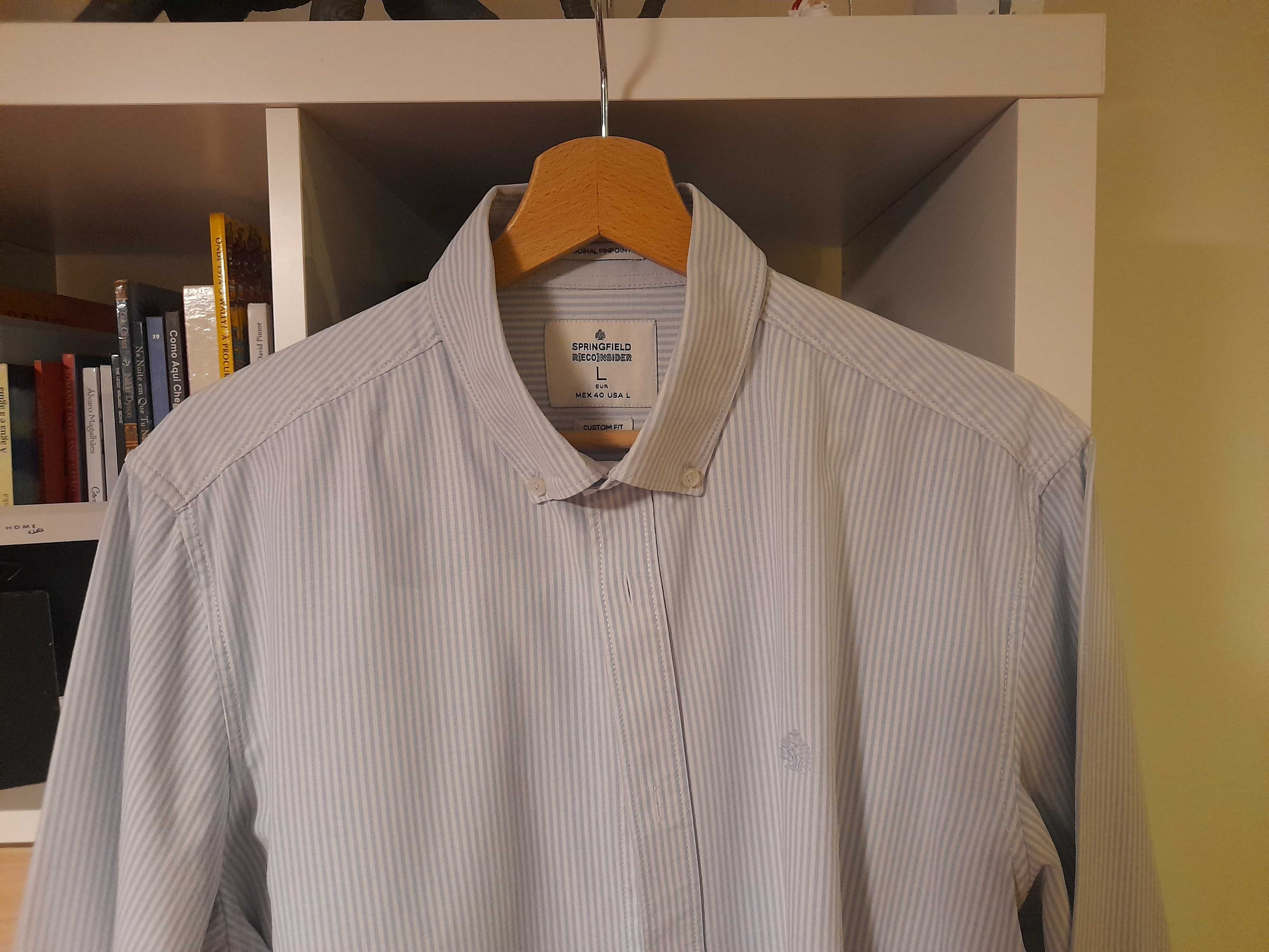 Springfield - Camisa pinpoint riscas