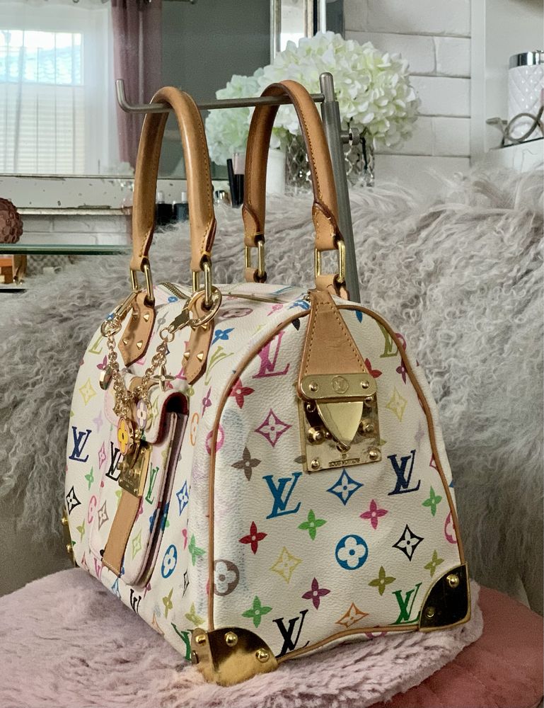 Louis vuitton multicolore speedy kuferek brelok