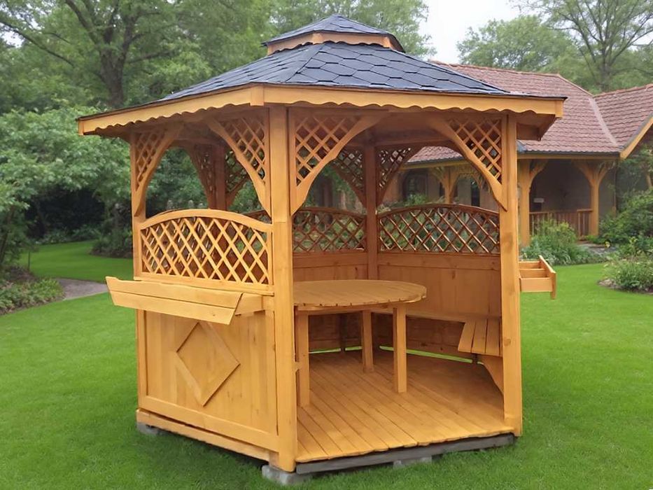 Altanka 27 3,2m Ozdobna | Gont, Impregnacja, Meble, Podłoga |PRODUCENT