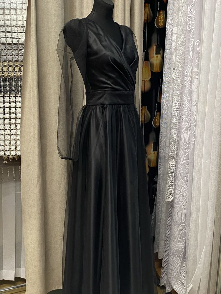 Sukienka długa czarna XS