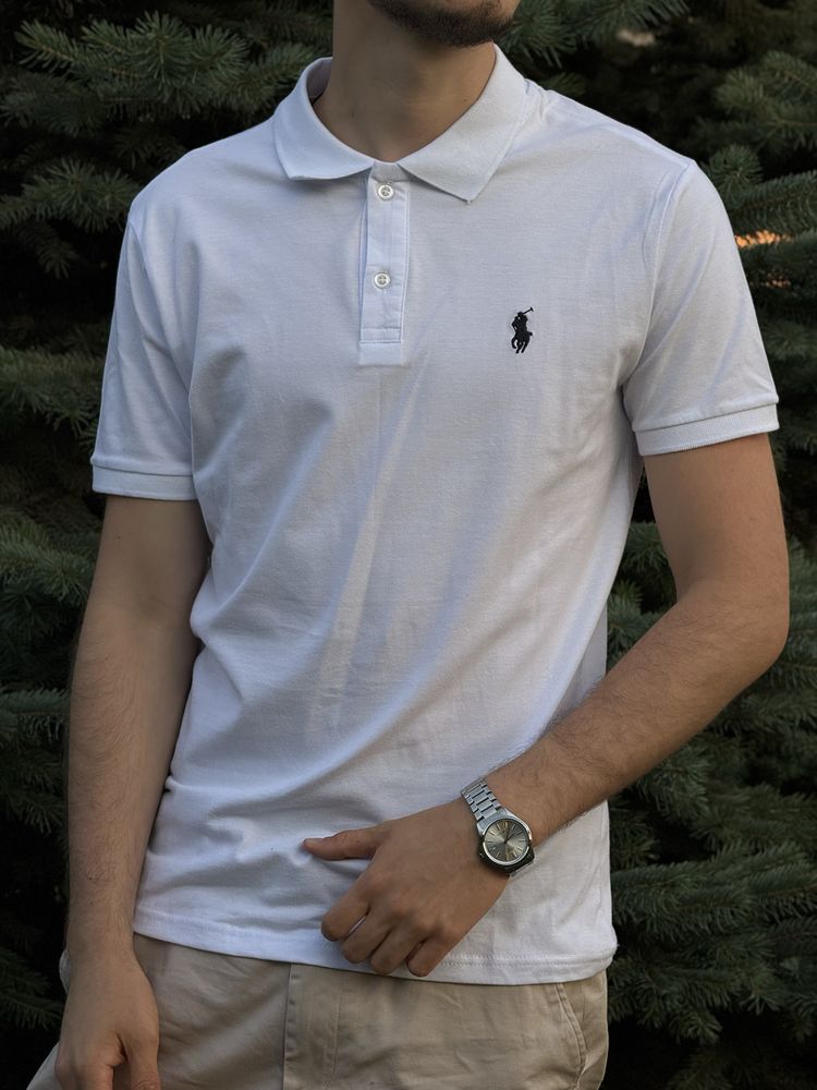 Футболка Polo Ralph Lauren воротник полузамок Поло ральф чоловіча літо