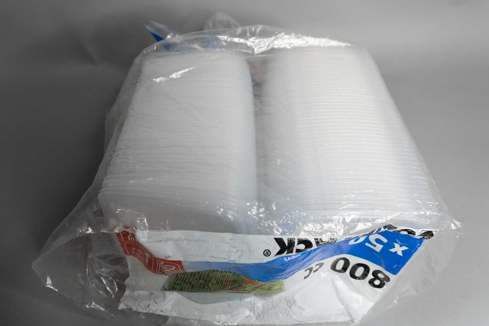 Pojemniki plastikowe na żywność do mikrofali 50 sztuk