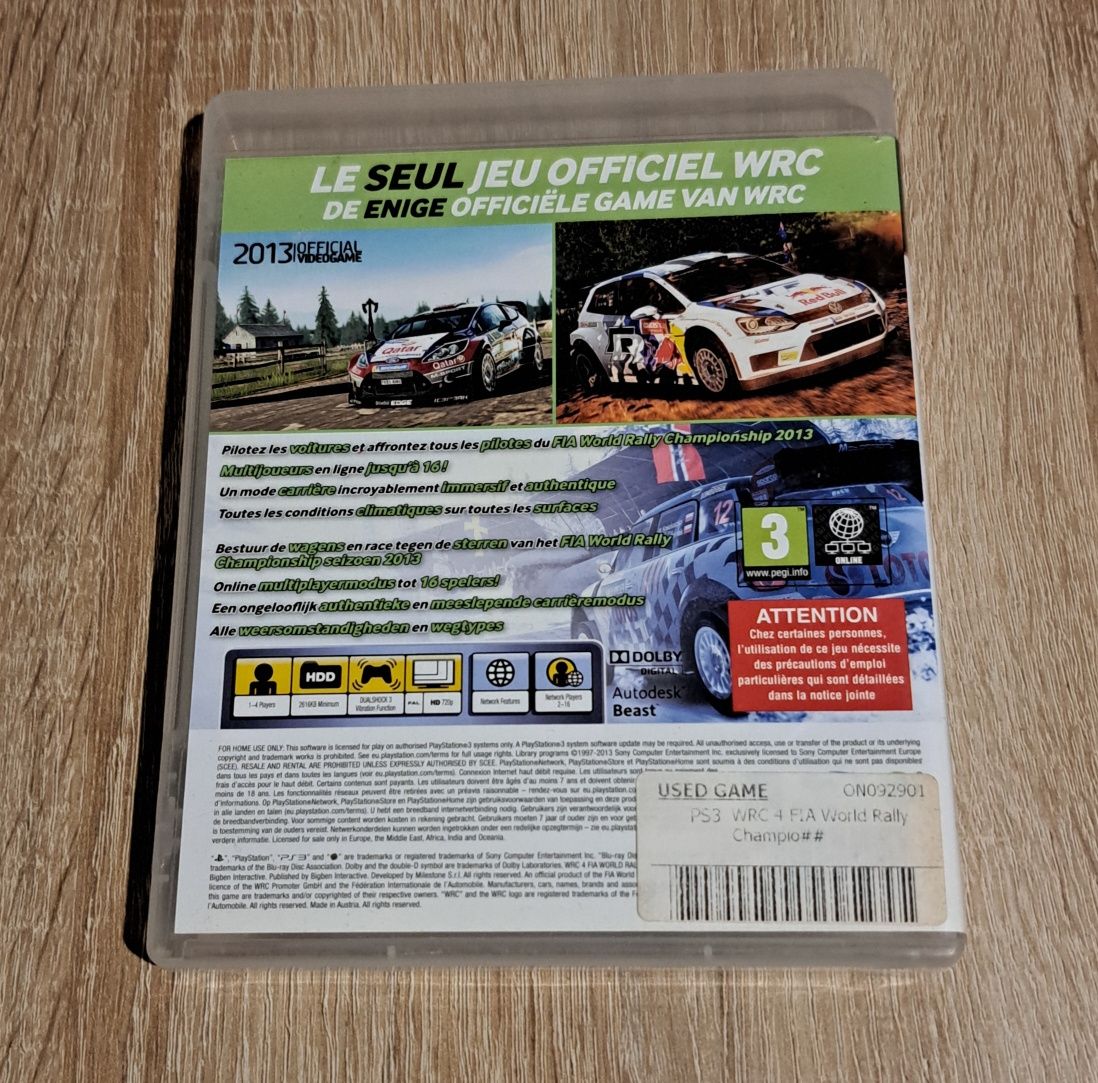 WRC 4 FIA World Rally Championship  Ps3 Komplet