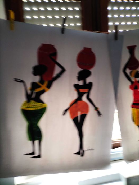 Telas pintadas a mão