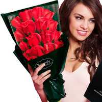 BUKIET sztucznych róż mydlanych PREZENT 18 róż BOX gratis