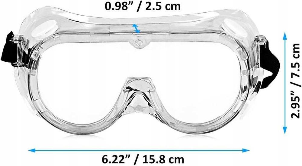 OKULARY OCHRONNE BHP robocze WENTYLACJA Przeciwodpryskowe norm EN166