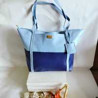 Nowa damska torebka w kolorze niebieskim i granatowym