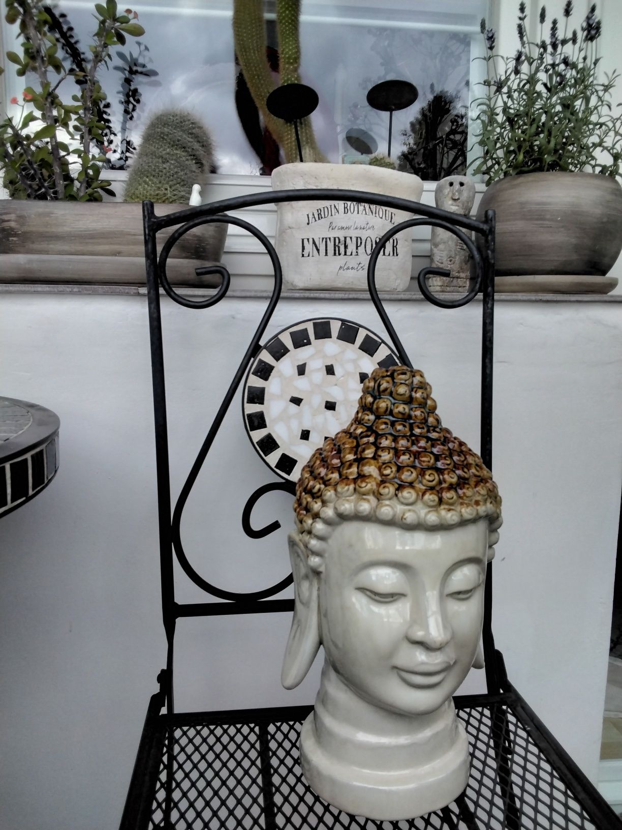 Wielka figura ceramiczna Budda