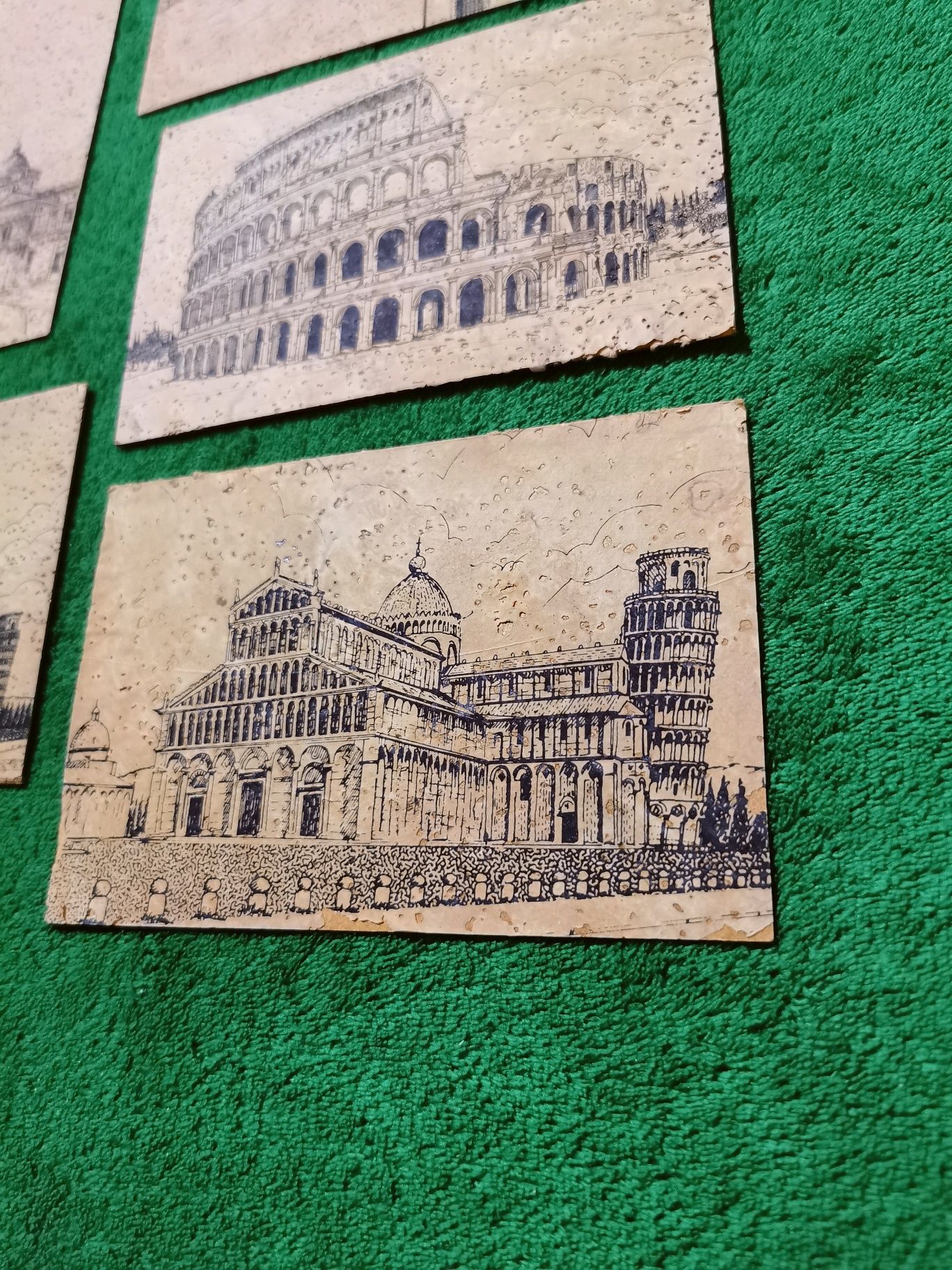 Korkowe pocztówki Włochy kartki Italy