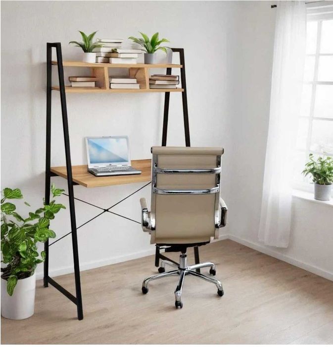 Biurko loftowe z półkami z nadstawką ARVIKA CRAFT