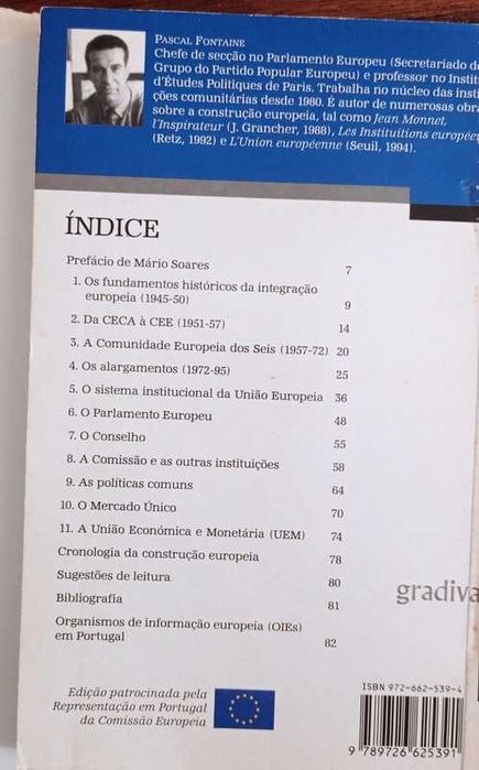 A Construção Europeia de 1945 aos Nossos Dias, de Pascal Fontaine