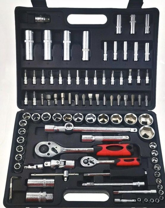 Klucze ZESTAW Kluczy NASADOWYCH 94 elementy walizka Grzechotki #1