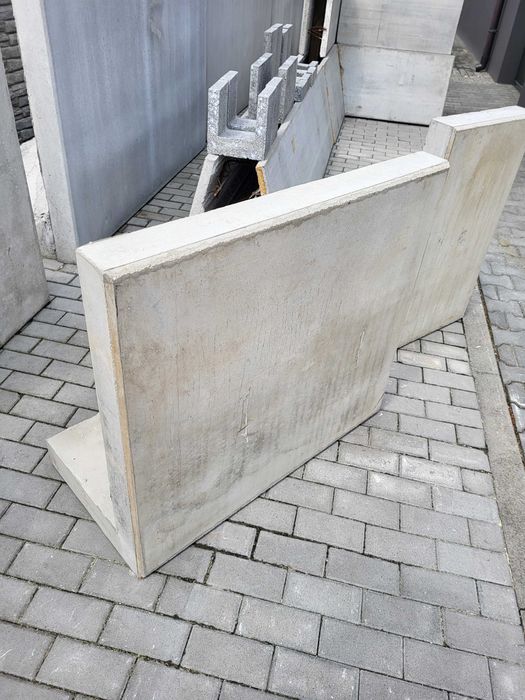 Mur oporowy typu L, mury oporowe elki 80x250x40x10 prefabrykat muru