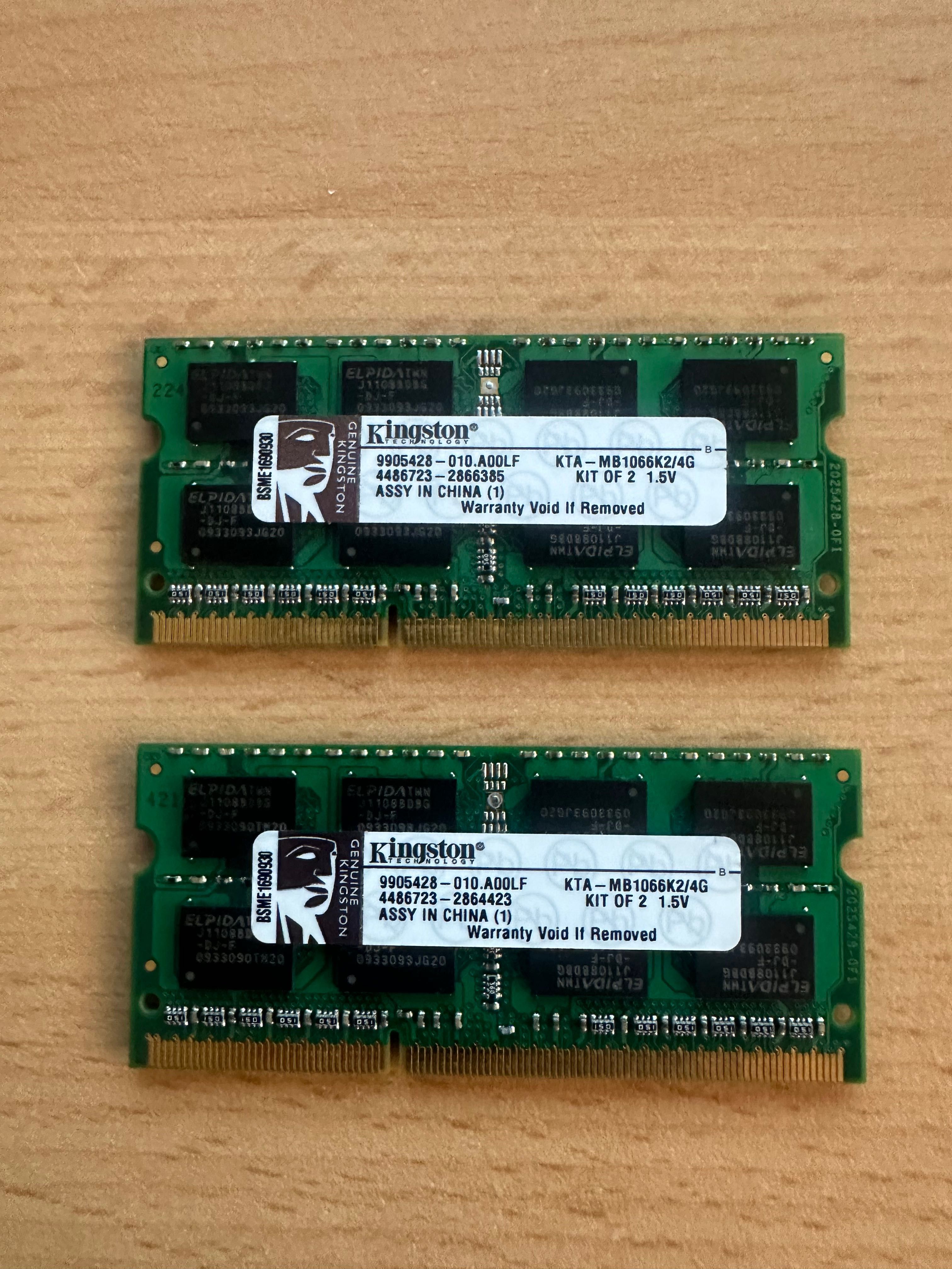 RAM 4GB DDR3 1066MT Non-ECC Kingston