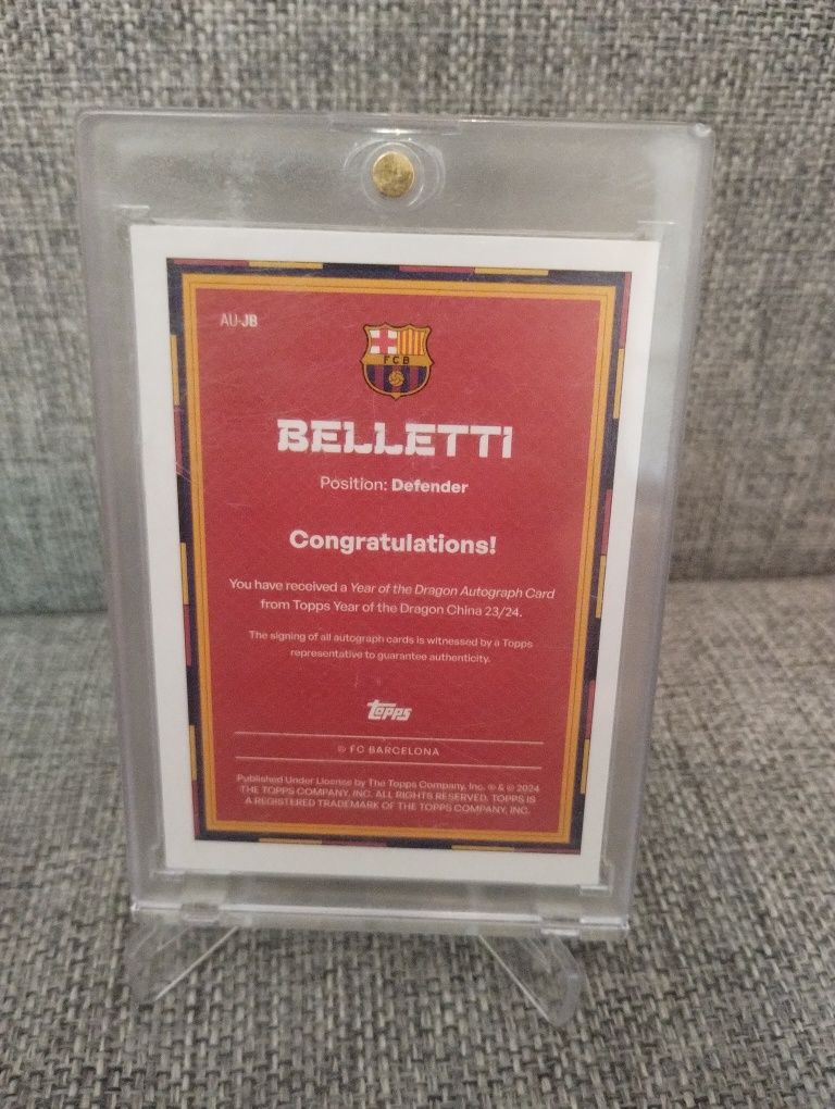 Topps years of dragon 2023/24 beletti /25 autograph