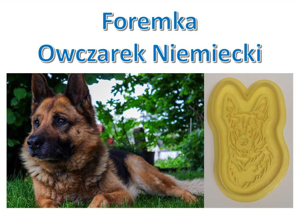 Foremka 3D w kształcie Owczarek Niemiecki (German Shepherd)