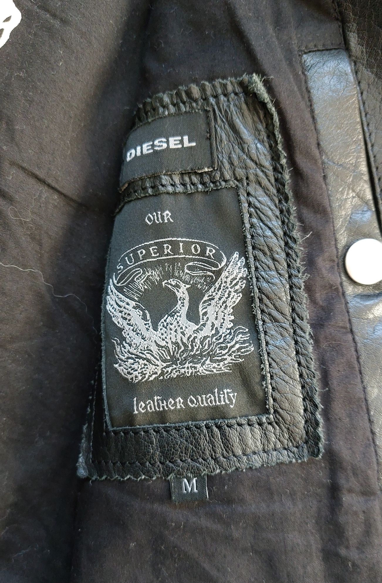 Diesel nowa skórzana kurtka męska ramoneska r. M