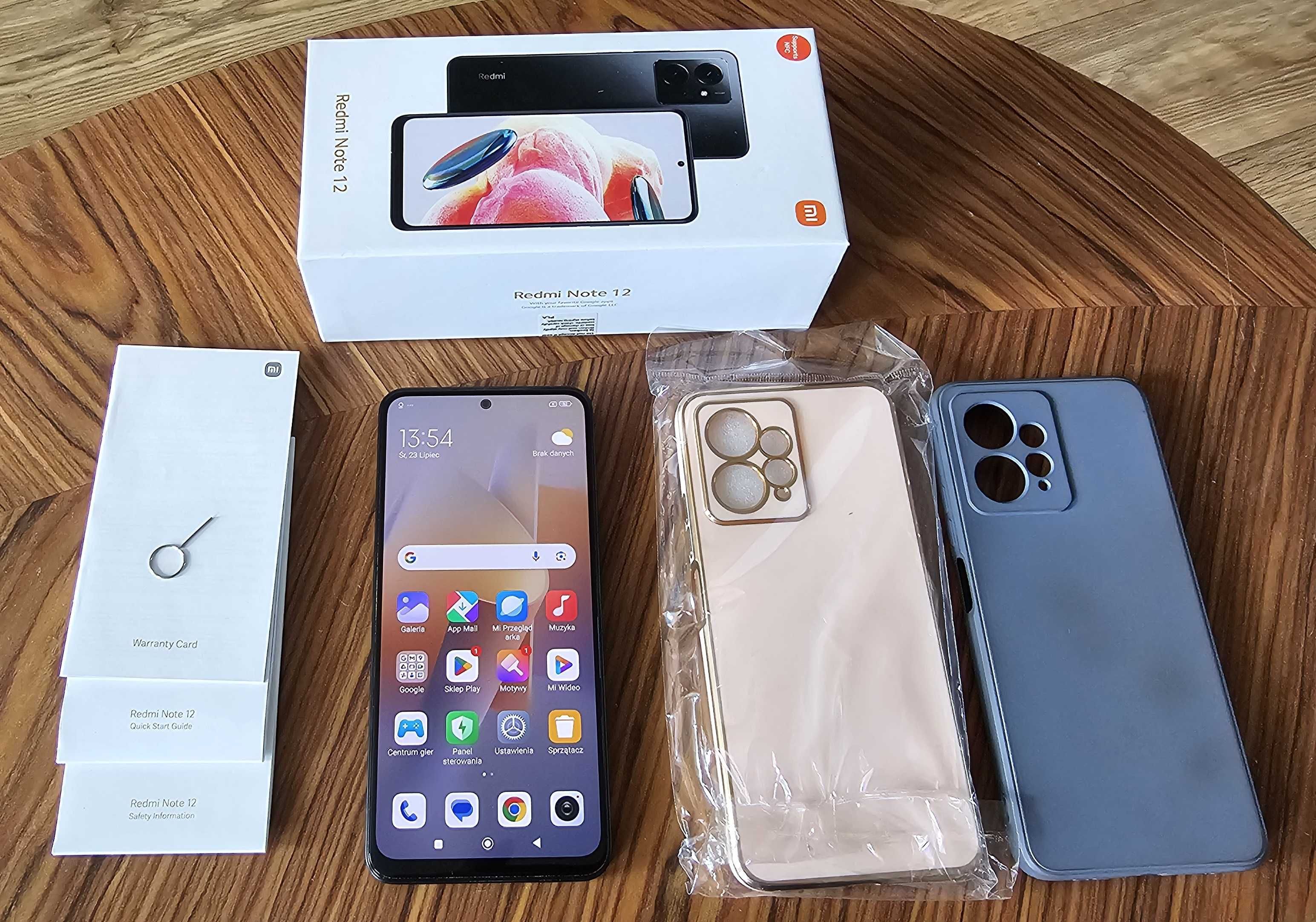 Smartfon Xiaomi Redmi Note 12 + 2x etui - PL - BDB stan - gwarancja 2m