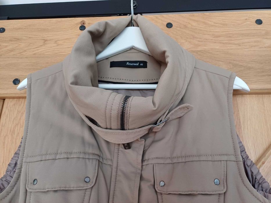 Kamizelka, bezrękawnik damski Reserved, rozm.40, beżowy