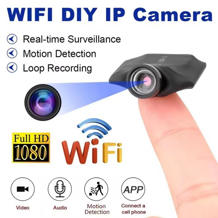 Мини камера WiFi. Скрытая самая маленькая камера