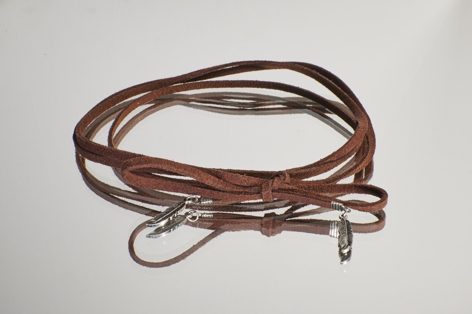 Choker naszyjnik zestaw z perłą rzemyk